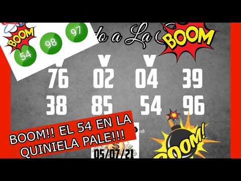 BOOM!! EL 54 EN LA LOTERIA QUINIELA PALE!! 