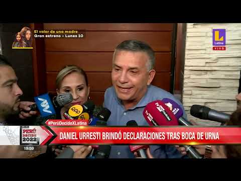 #PerúDecideXLatina Daniel Urresti brindó declaraciones tras boca de urna.