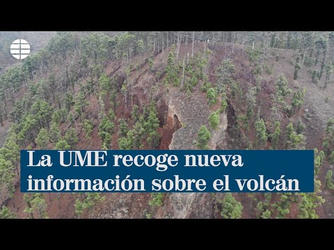 La UME trabaja junto al IGME para obtener información del desprendimiento en La Palma
