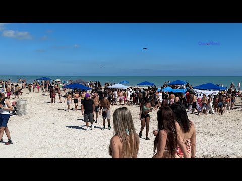 ¿Se adelantó el Spring Break en Miami Beach? repleta la playa y muchos policías