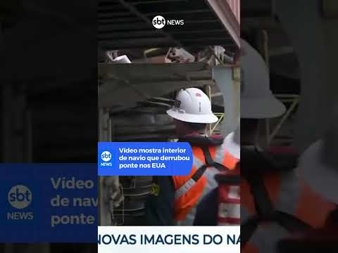 Vídeo mostra interior de navio que derrubou ponte nos EUA