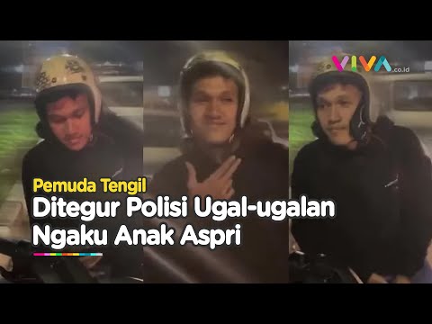 Muka Tengil Pemuda saat Dihentikan Polisi Usai Bawa Motor Ugal-Ugalan