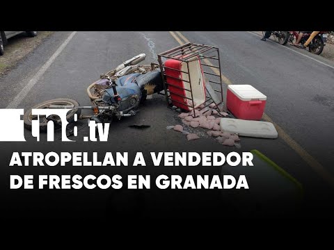 Taxi impacta a vendedor de frescos en la carretera Granada-Nandaime