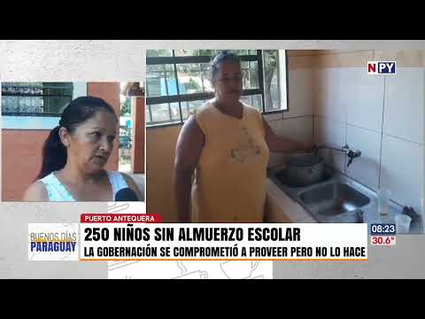250 niños no tienen almuerzo escolar en escuela de Puerto Antequera