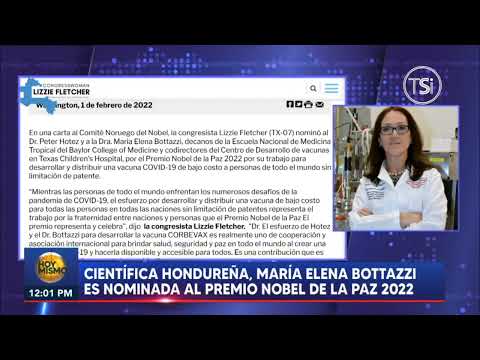 Científica hondureña María Elena Botazzi, es nominada al premio Nobel de la Paz 2022