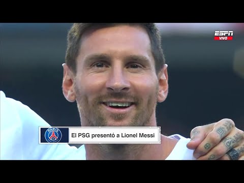 Lionel Messi fue presentado en El Parque de los Príncipes - ESPN 14/8/2021