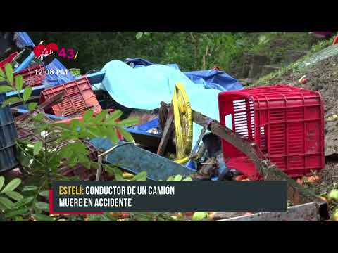 Vuelco de camión cargado de tomates deja un muerto en Estelí - Nicaragua
