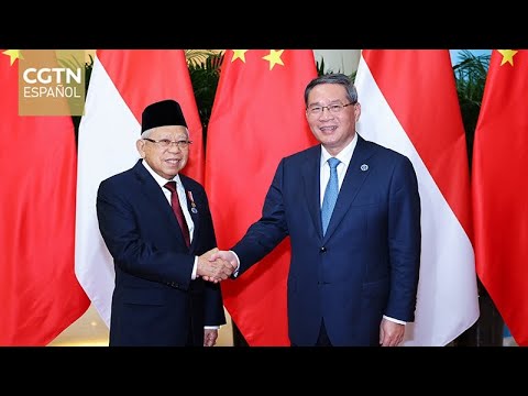 El primer ministro chino, Li Qiang, se reúne con el vicepresidente indonesio Ma'ruf Amin