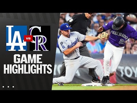 Dodgers vs. Rockies Game Highlights (8/20/25) | MLB Highlights