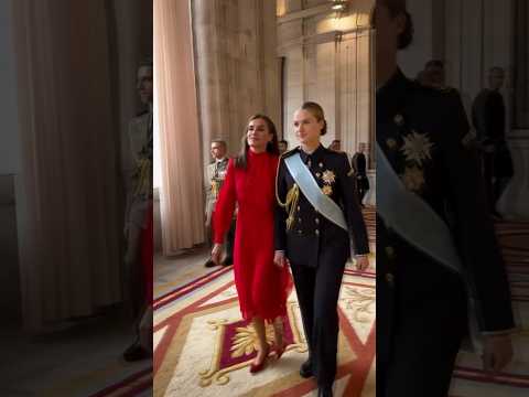 La princesa Leonor en la recepción del Palacio Real por el Día de la Fiesta Nacional