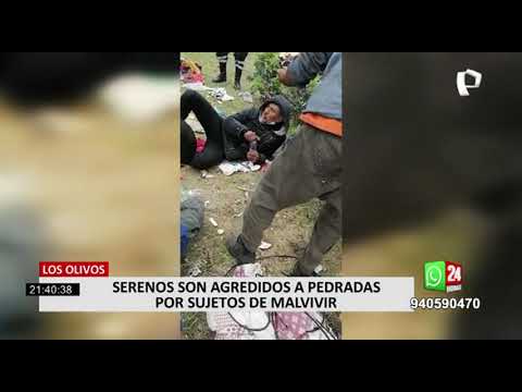 Los Olivos: serenos fueron agredidos a pedradas por personas de mal vivir
