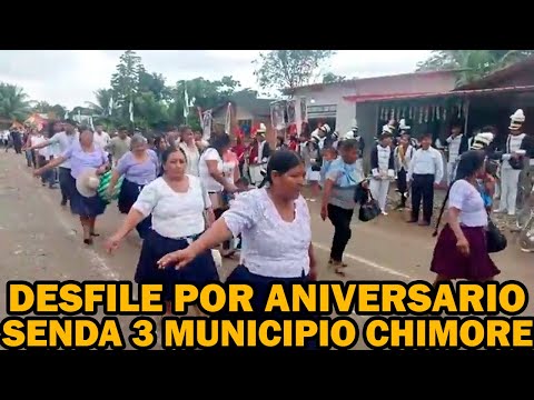 ASI FUE EL DESFILE POR ANIVERSARIO SENDA III DEL MUNICIPIO DE CHIMORE..