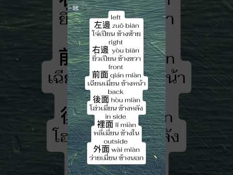 ภาษาจีนวันละคำภาษาจีนพื้นฐาน