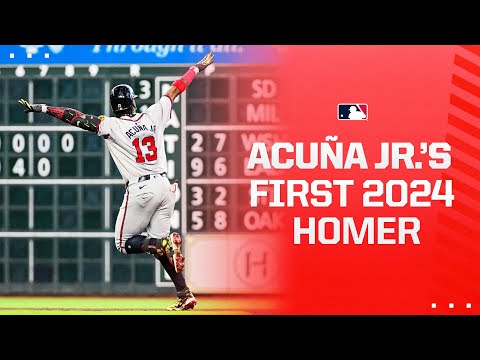 Ronald Acuña Jr.s first home run this season!