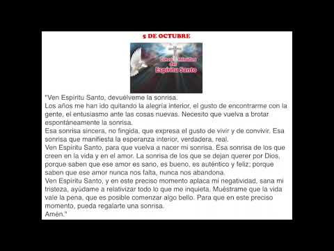 LOS CINCO MINUTOS DEL ESPI?RITU SANTO 5 DE OCTUBRE