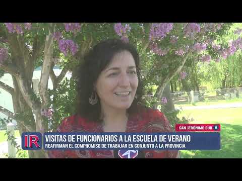 Funcionarios provinciales visitaron la escuela de verano en San Jerónimo Sud