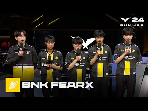 BNK FearX 인터뷰 | T1 vs. FOX | 08.17 | 2024 LCK 서머 스플릿