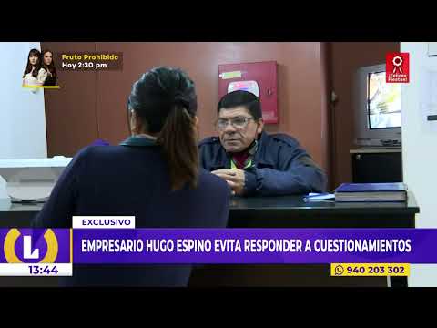 #EsNoticiaAhora | Empresario Hugo Espino evita responder a cuestionamientos y corta las llamadas