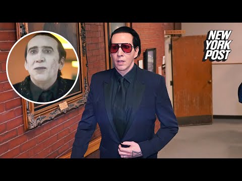 Marilyn Manson attends New Hampshire court in makeup resembling Nic Cage’s Dracula
