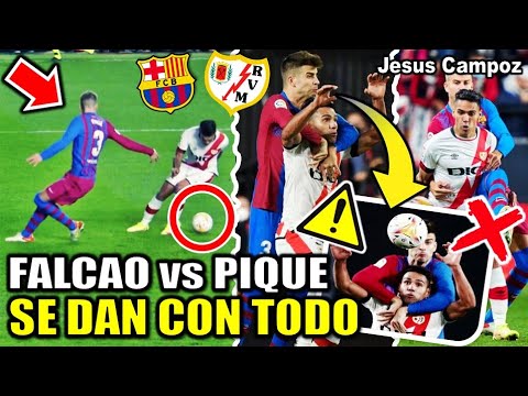 LE ROMPE LA CAMISETA!! FALCAO vs PIQUE Barcelona vs Rayo Vallecano resumen hoy | Gol highlights 2021