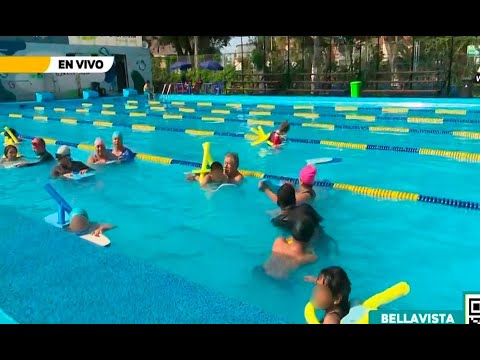 Bellavista: Adultos mayores y niños con discapacidad practican natación totalmente gratis