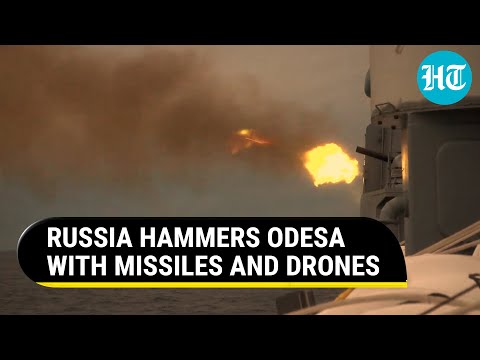 Russia Pounds Ukraine's Odesa With Kalibr Missiles & Shahed Drones Thrice In 24 Hours | Watch
