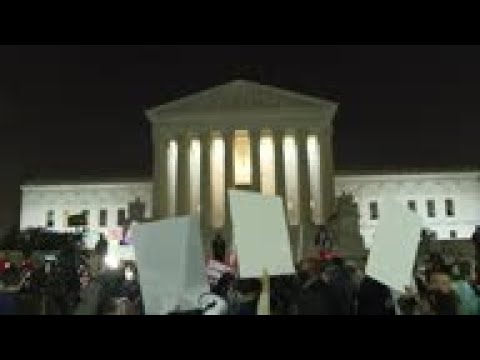 Pro-Barrett demonstration outside US Supreme Court