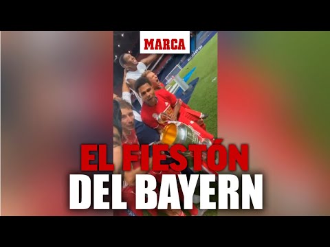 El fiestón del Bayern en el vestuario: bailecito de Davies, el tambor de Javi Martínez... I MARCA