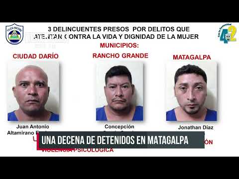 Matagalpa: Policía Nacional captura a 10 supuestos delincuentes - Nicaragua