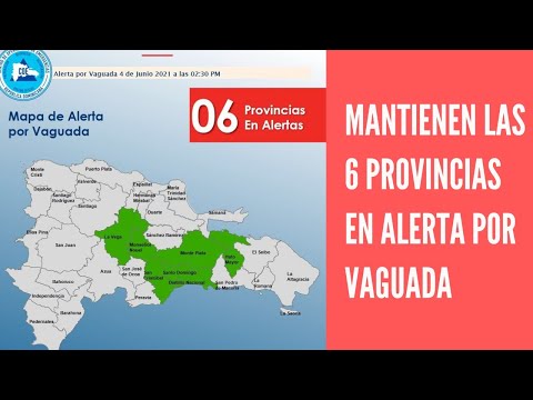 COE dice aguaceros seguirán por vaguada afecta al país seis provincias permacen en alerta