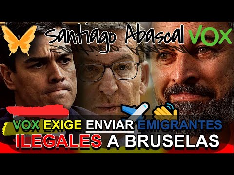 ? VOX España ? Santiago Abascal  EXIGE enviar a los INMIGRANTES ILEGALES a BRUSELAS ?