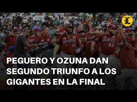 Peguero y Ozuna dan segundo triunfo a los Gigantes en la final