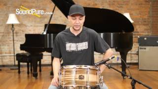 Metro Drums 7.25x14 Bluegum Ply Snare Drum-Blackheart Satin