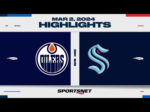 NHL Highlights | Kraken vs. Oilers - March 2, 2024