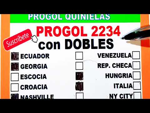 Progol 2234 con DOBLES | Progol Revancha 2234 con DOBLES | Progol 2234 | #progol2234  | #progol2234