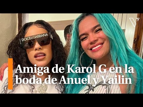 Amiga de Karol G bailando en la boda de Anuel AA y Yailin La Mas Viral