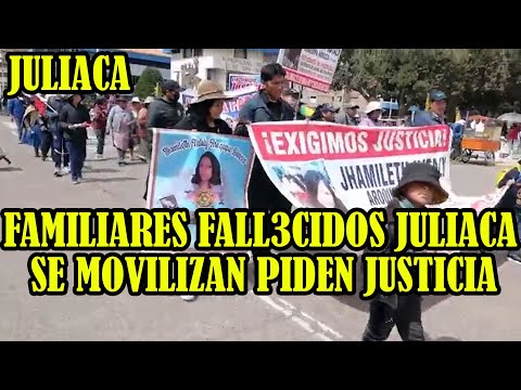 MOVILIZACIONES POR LOS FAMILIARES DE LOS FALL3CIDOS POR LA REPR3SIÓN POLICIAL EN JULIACA..