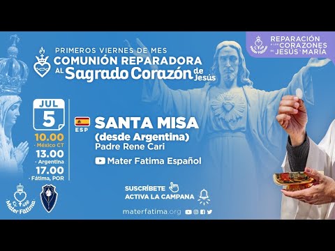 Misa y Adoración en Reparación al Sagrado Corazón - P. René Cari - Argentina