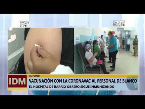 COVID-19: Inició la vacunación con la CORONAVAC al personal de blanco