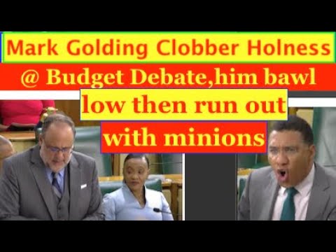 Mark Golding clobber Holness @ budget Debate 24/25. him bawl low then run out with minions