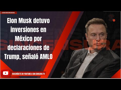 Elon Musk detuvo inversiones en México por declaraciones de Trump, señaló AMLO