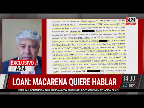 EXCLUSIVO: DIJO PÉREZ QUE LOAN ESTÁ CON UN HOMBRE Y VIVO, la declaración de Camila