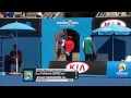 Ball Kid Hit By A Feliciano Lopez Serve | Australian Open 2015