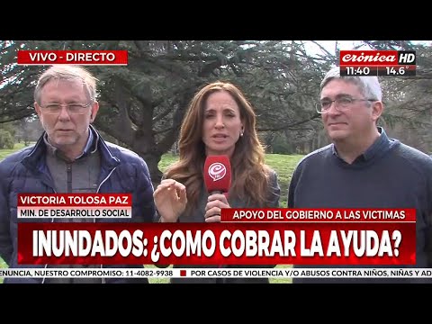 Tolosa Paz anunció cuál será la ayuda para víctimas de las inundaciones