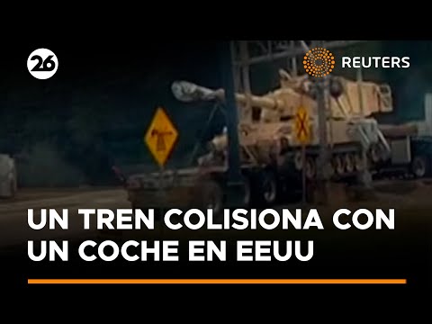 Tren atropella camión que transportaba vehículo militar | #Reuters