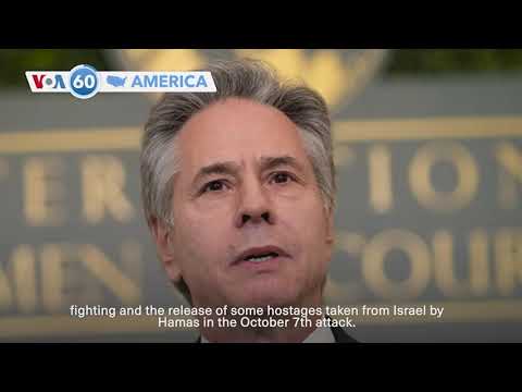 VOA60 America - Blinken discussed truce plan with Israeli officials