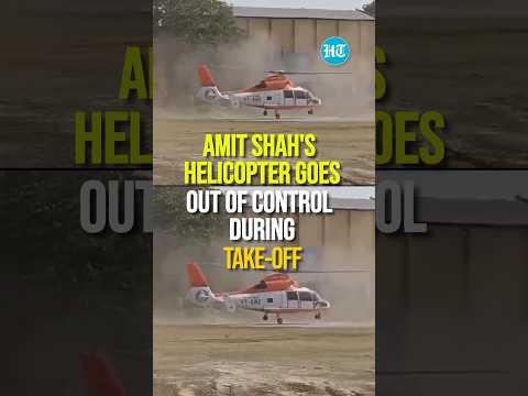 Amit Shah's Helicopter Goes Out Of Control During Take-Off | #Loksabhapolls