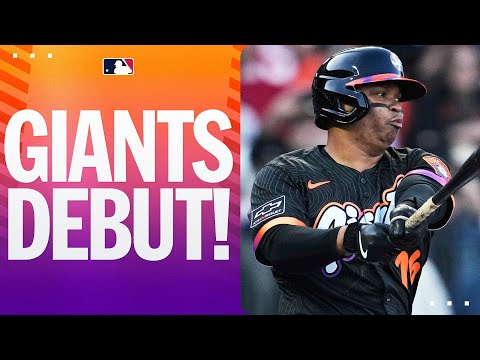 GIANTS DEBUT: Rafael Devers collects 1st hit with Giants and gets ovation from San Francisco fans!