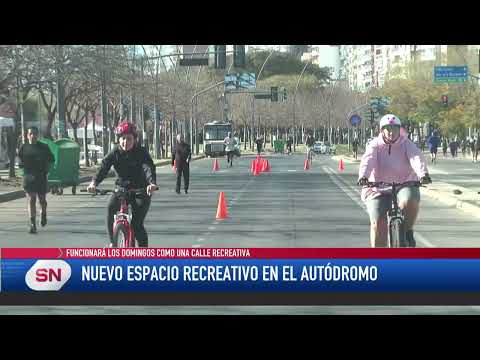 Nuevo espacio recreativo en el Autódromo. Funcionará los domingos como una Calle Recreativa.