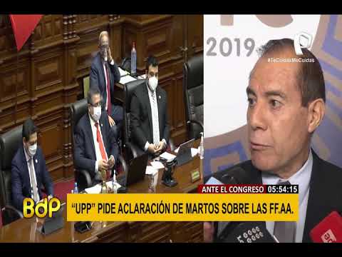 UPP presenta moción para que Martos explique postura sobre FFAA ante posible vacancia